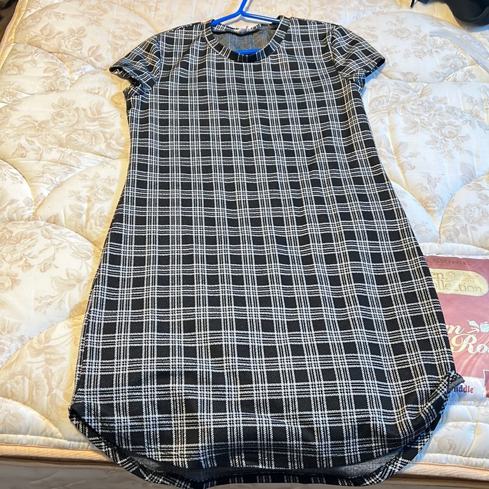 Ripe mini black and white striped dress. US 4.